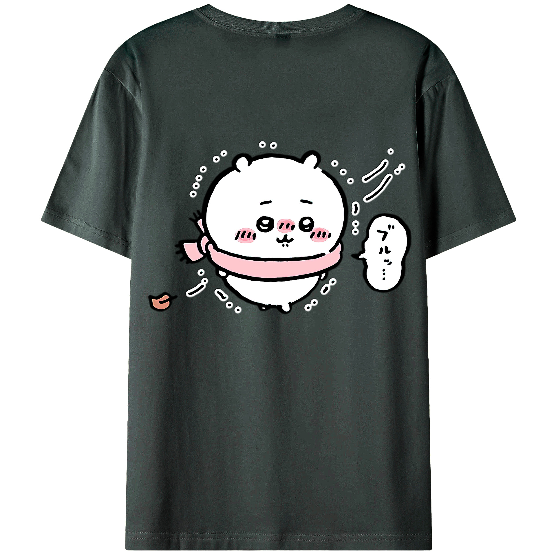 （画像用） ちいかわ ちいかわ Chii-kawa chiikawa 綿100％ メンズ半袖Tシャツ（バックプリント） 通気性